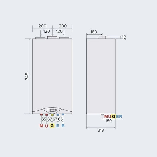 ARISTON CALDAIA A CONDENSAZIONE MODELLO CARES S  24 KW METANO/GPL CON KIT FUMI