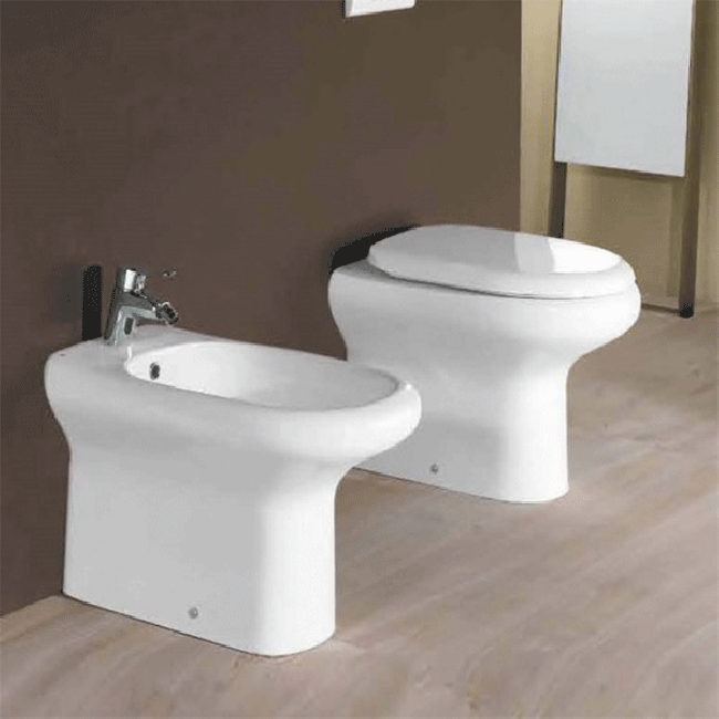 RAK CERAMICS - SERIE COMPACT  - SANITARI FILOMURO IN CERAMICA BIANCA