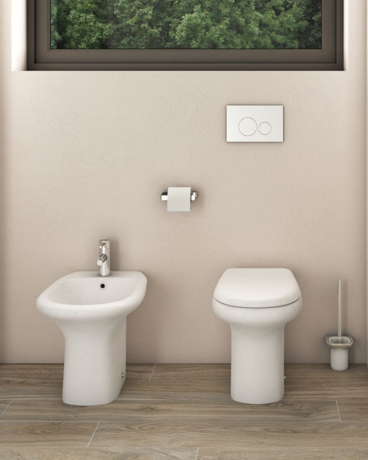 RAK CERAMICS - SERIE ORIENT  - SANITARI SCARICO PAVIMENTO IN CERAMICA BIANCA